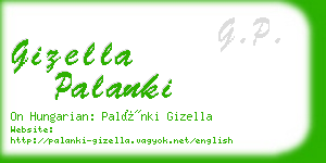 gizella palanki business card